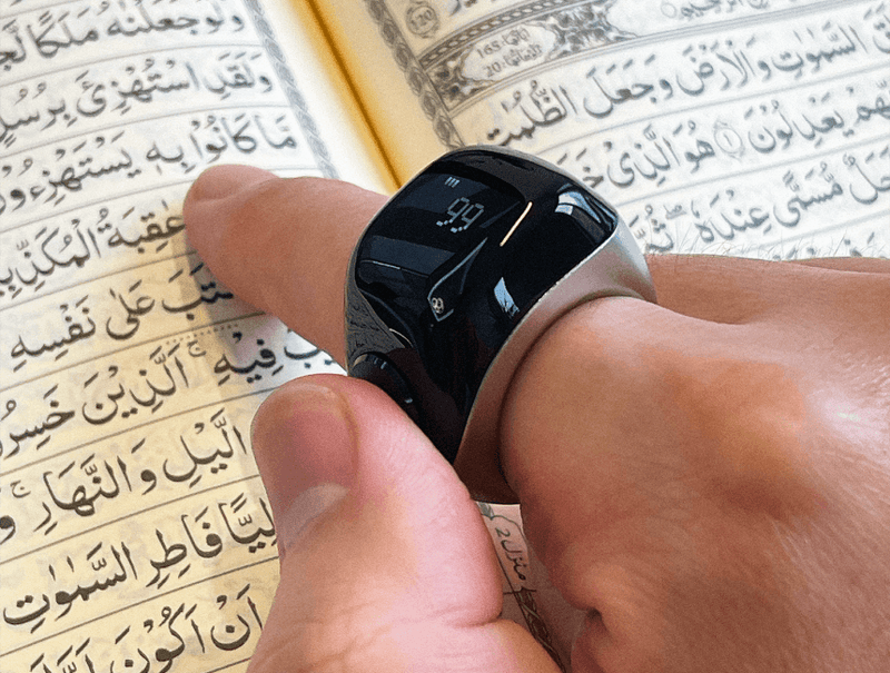 Iqibla Zikr Ring Jood Adjustable Size Tasbih Tracker With App Statistics